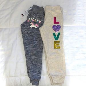(2) girls jogger pants